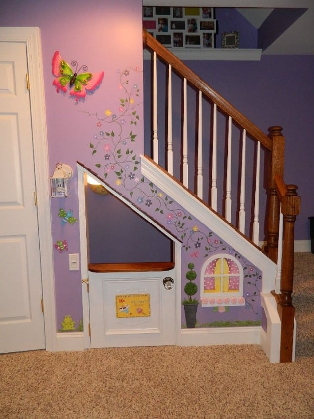 10+ Kids Under Stair Playhouse DIY Ideas and Tutorial