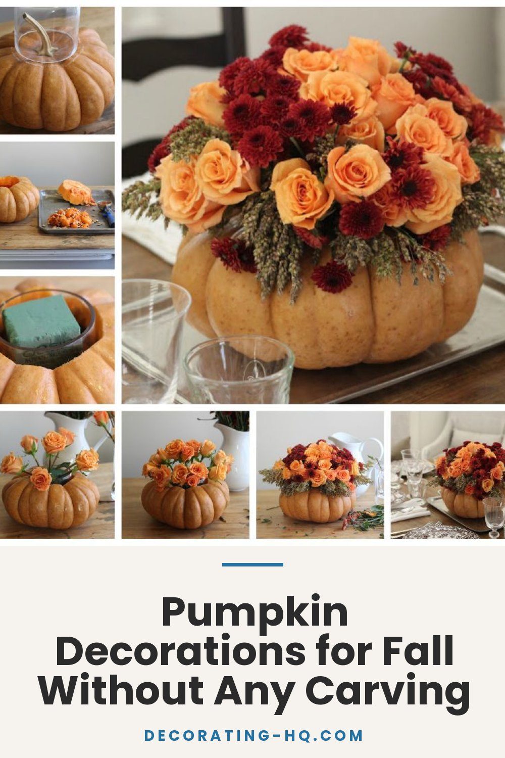 Pumpkin Decorations for Fall Without Any Carving