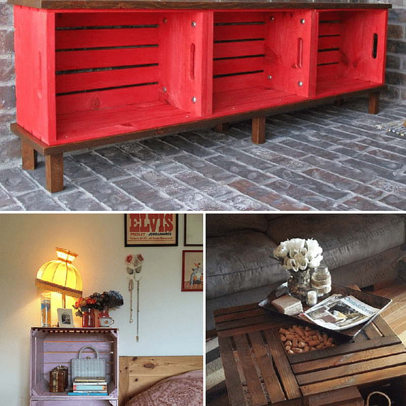 10+ Awesome Wooden Crates Furniture Design Ideas