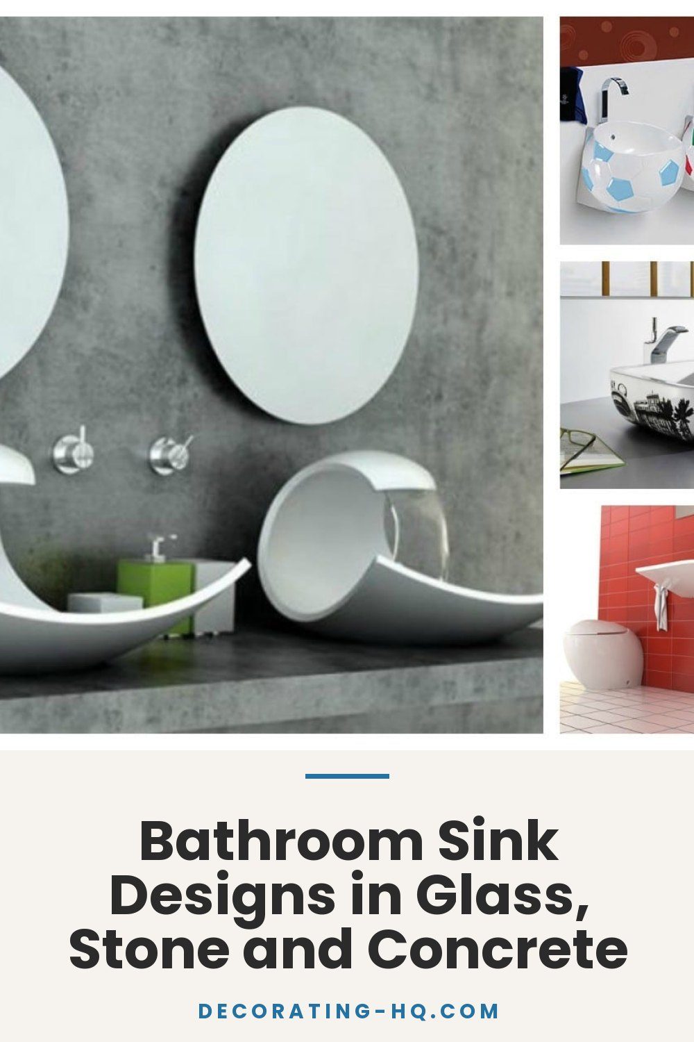 Bathroom Sink Designs in Glass, Stone and Concrete
