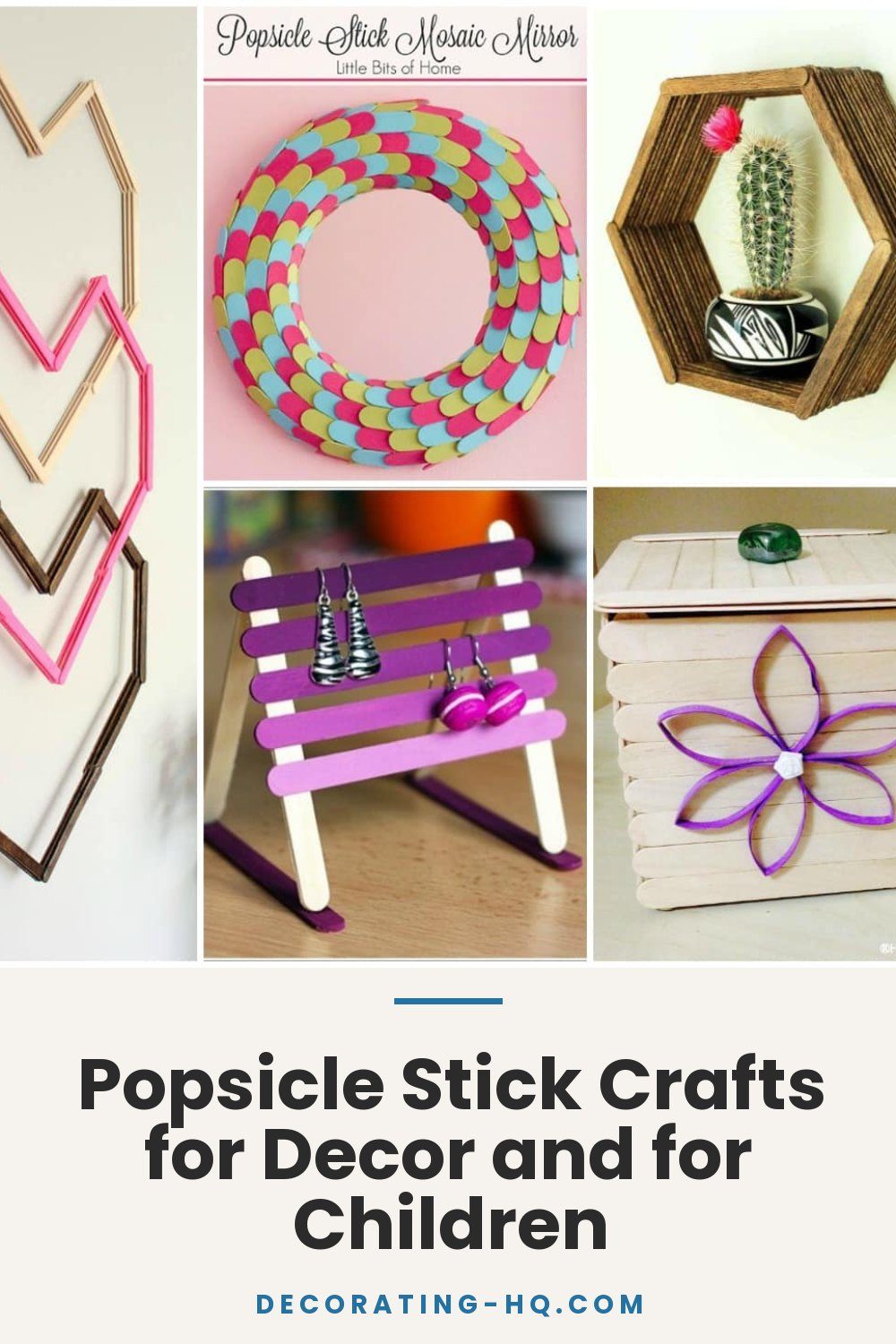 Popsicle Stick Crafts for Decor and for Children