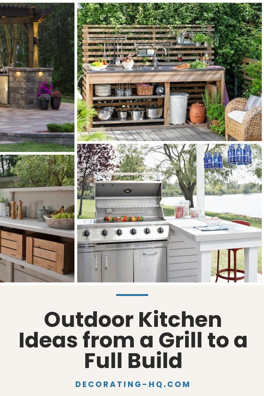 Outdoor Kitchen Ideas from a Grill to a Full Build