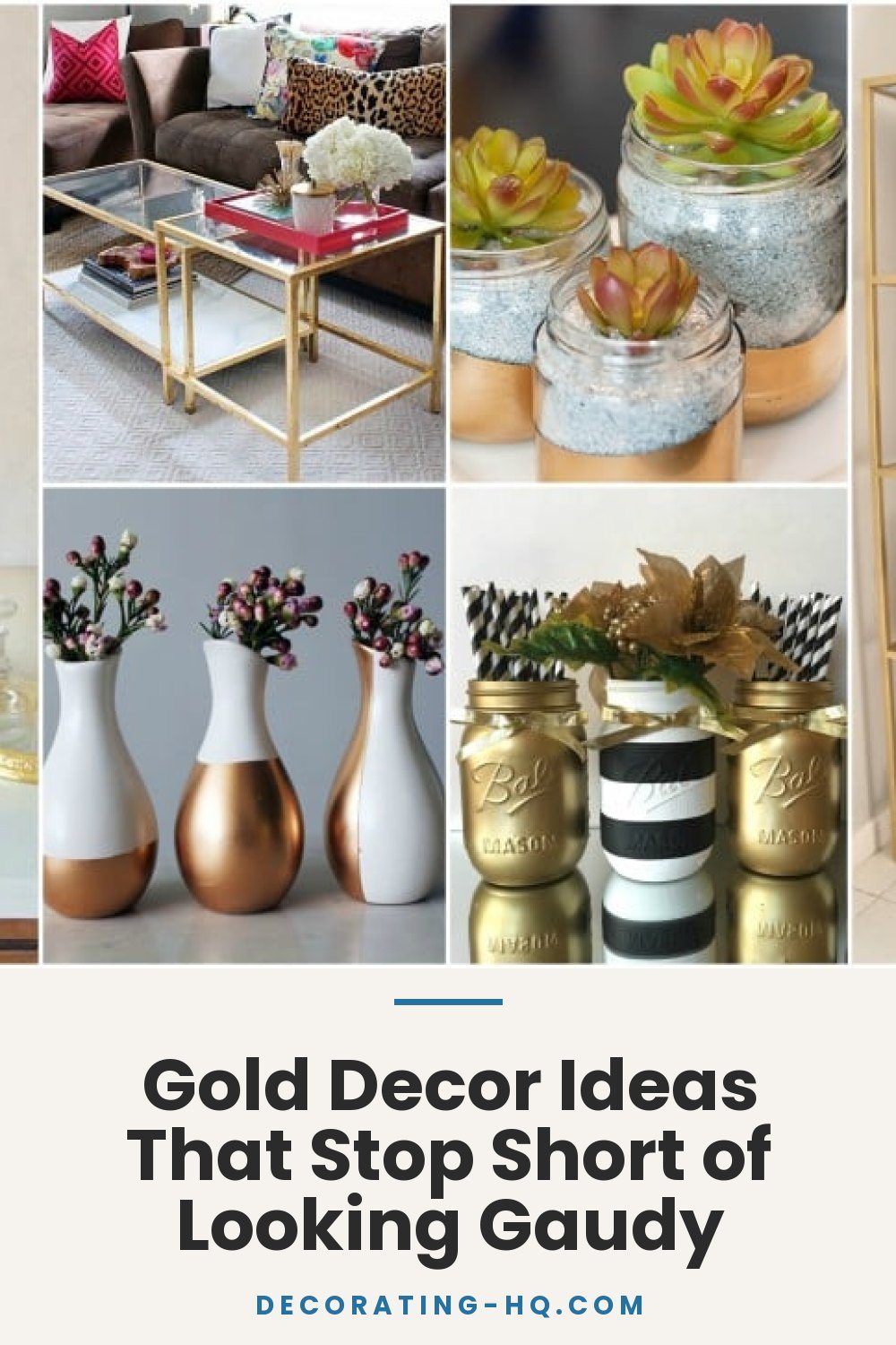 Gold Decor Ideas That Stop Short of Looking Gaudy