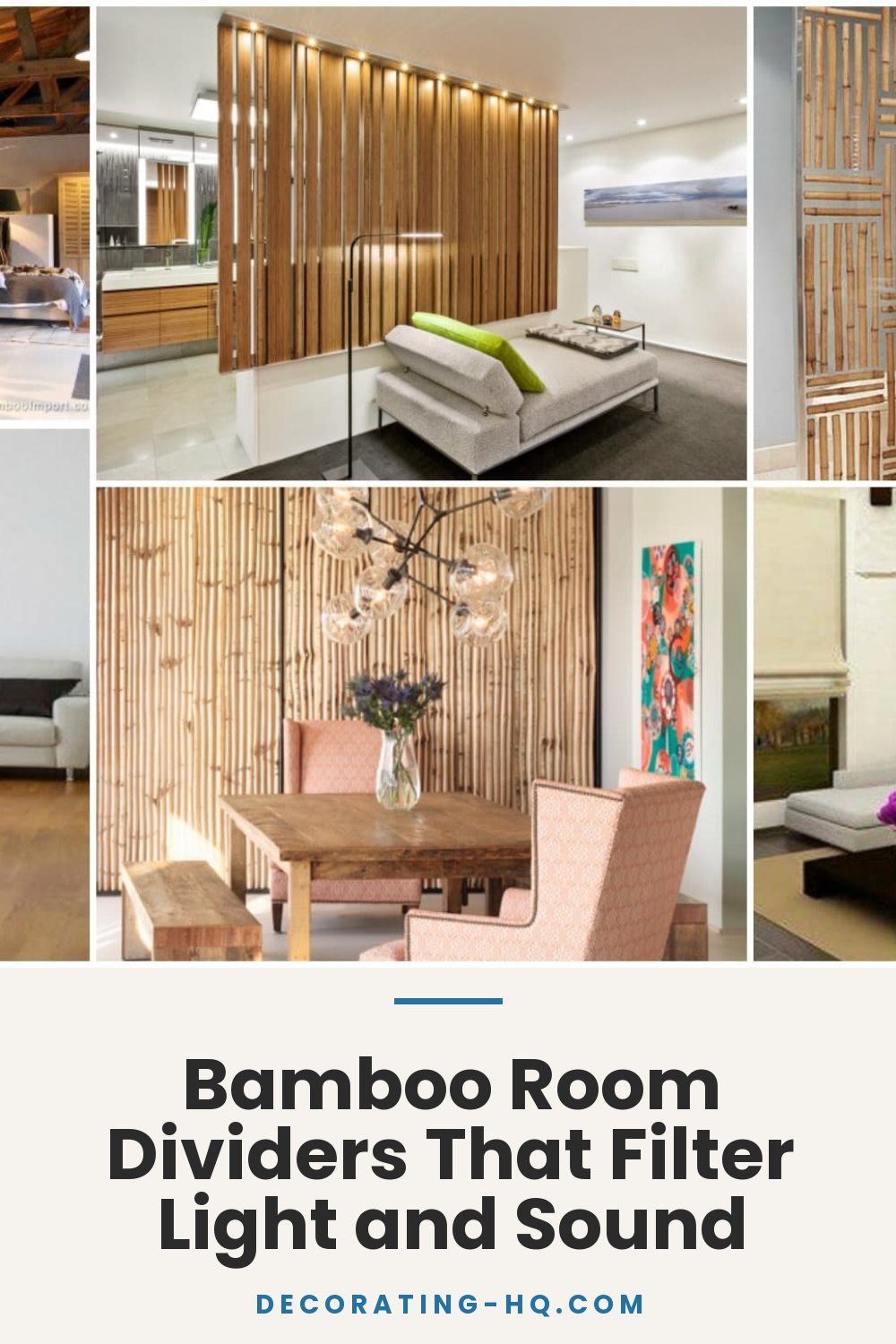 Bamboo Room Dividers That Filter Light and Sound