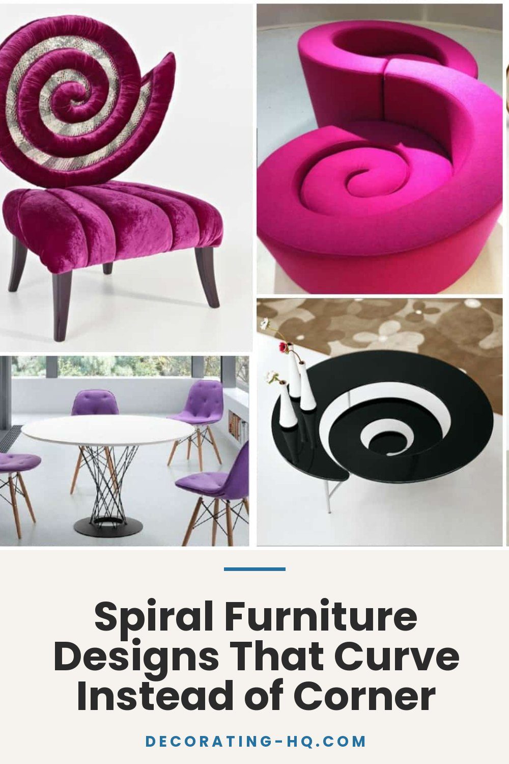 Spiral Furniture Designs That Curve Instead of Corner
