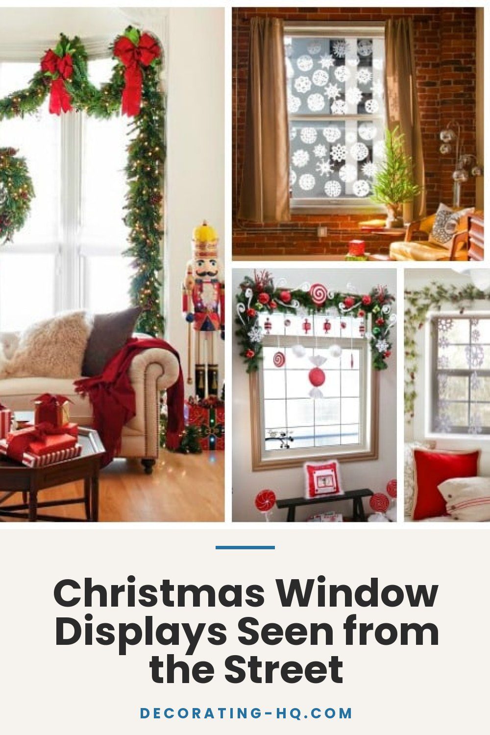 Christmas Window Displays Seen from the Street
