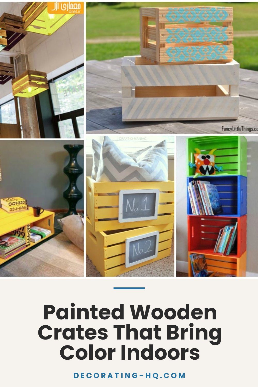 Painted Wooden Crates That Bring Color Indoors