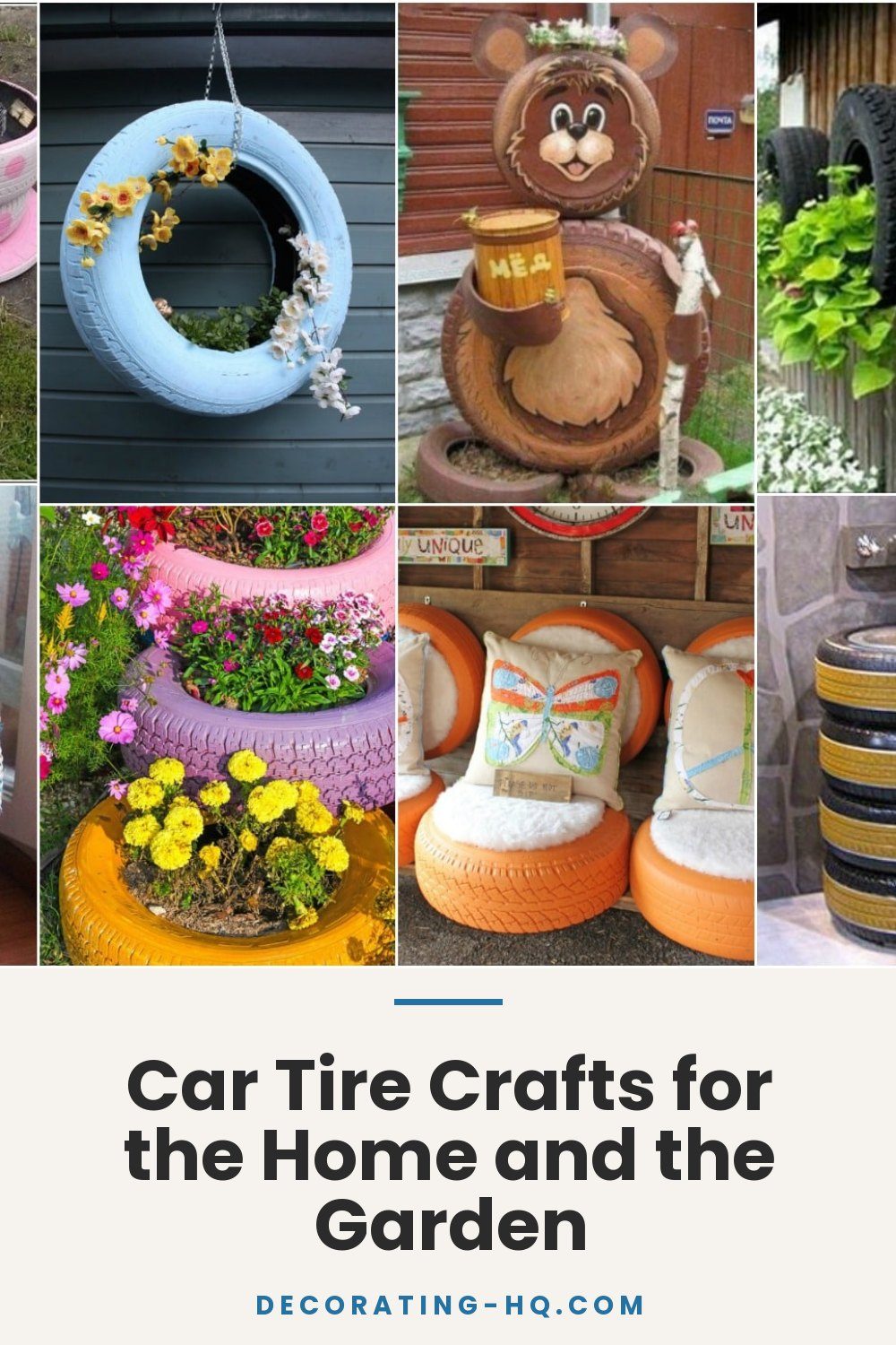 Car Tire Crafts for the Home and the Garden
