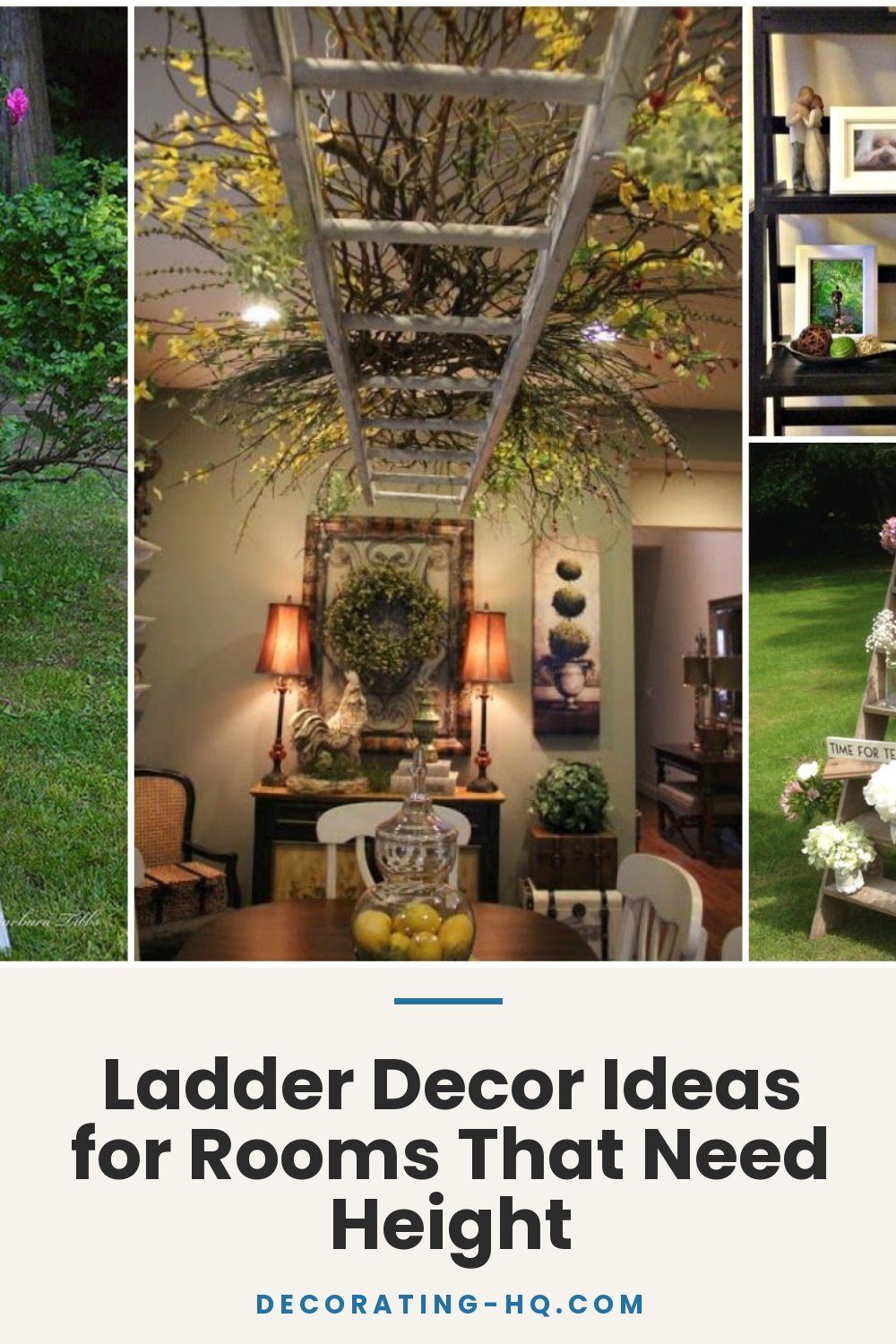Ladder Decor Ideas for Rooms That Need Height
