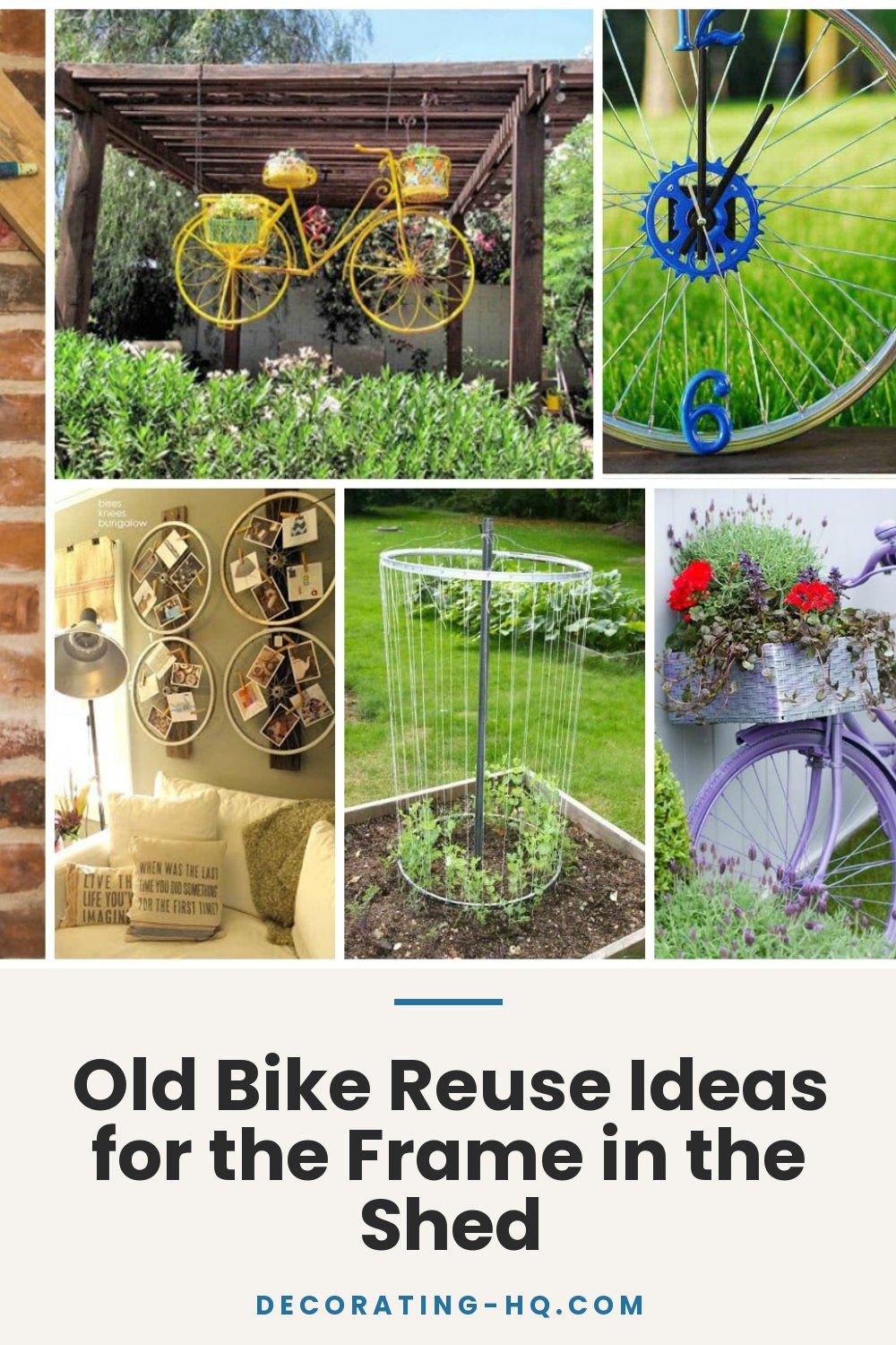 Old Bike Reuse Ideas for the Frame in the Shed