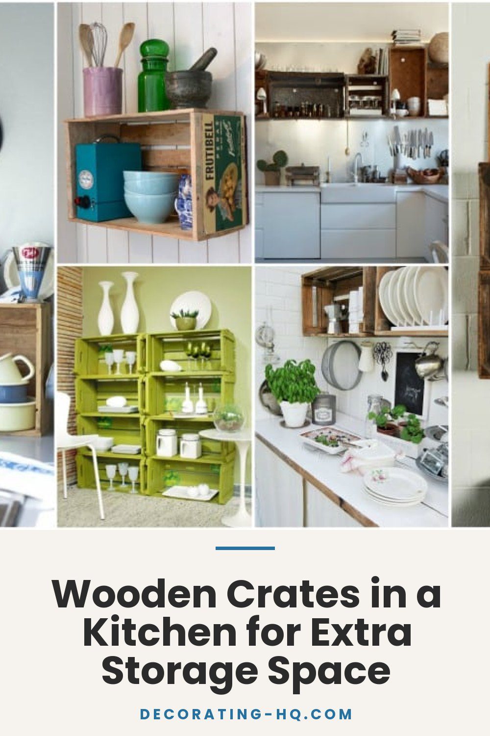 Wooden Crates in a Kitchen for Extra Storage Space