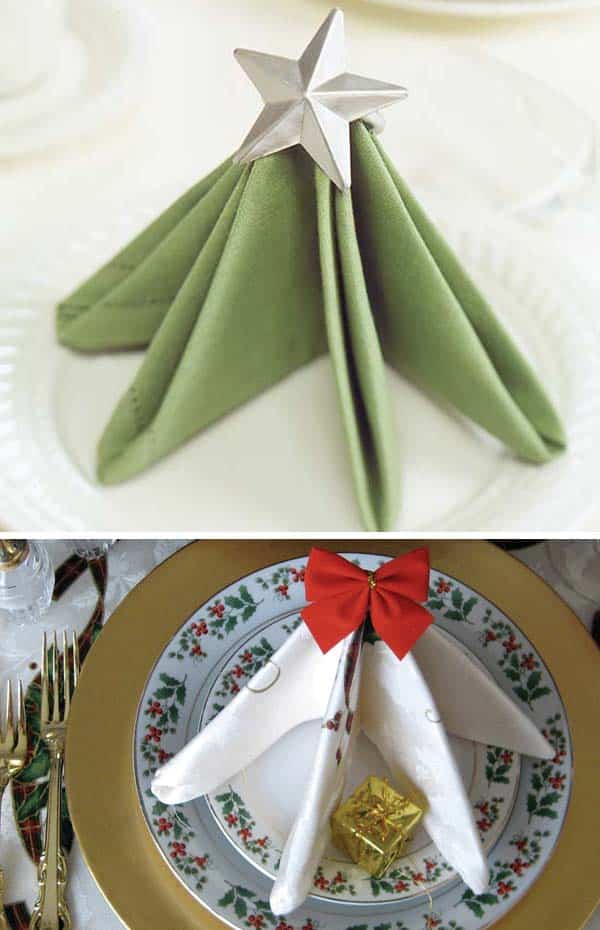 17 Super Delicate Napkin Ideas For Your Christmas Table Setting homesthetics decor 12