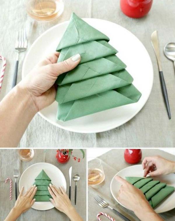 15+ Napkin Ideas For Yoyr Christmas Table Setting