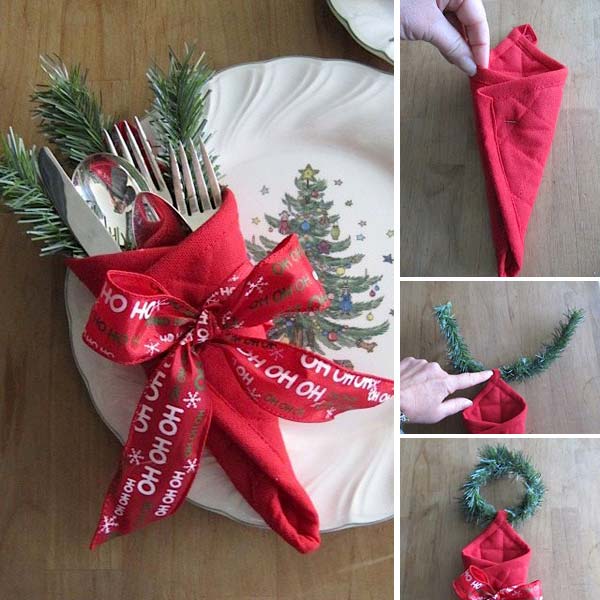 15+ Napkin Ideas For Yoyr Christmas Table Setting