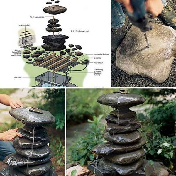 20 Fabulous DIY Garden Decorating Ideas with Pebbles and Stones14