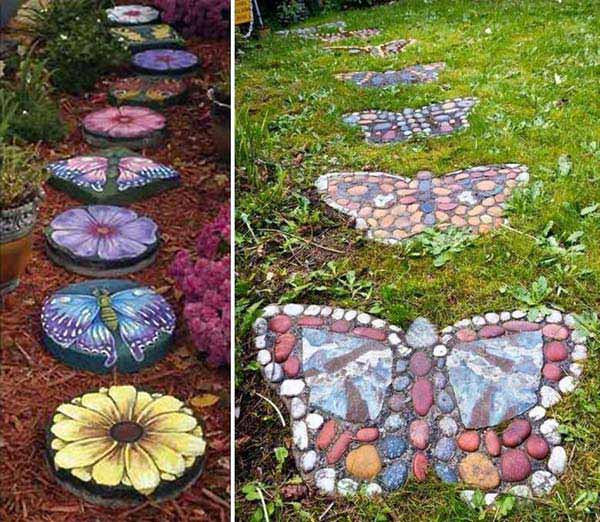 20 Fabulous DIY Garden Decorating Ideas with Pepples and Stones1