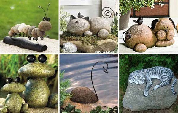 20 Fabulous DIY Garden Decorating Ideas with Pepples and Stones5