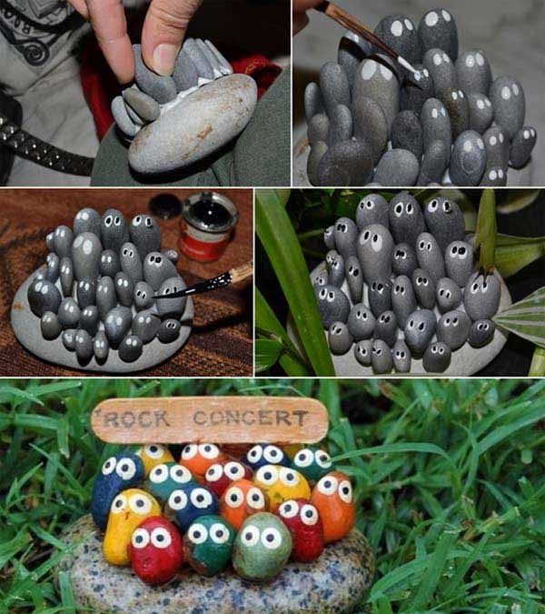 15+ DIY Garden Decorating Ideas with Rocks and Stones