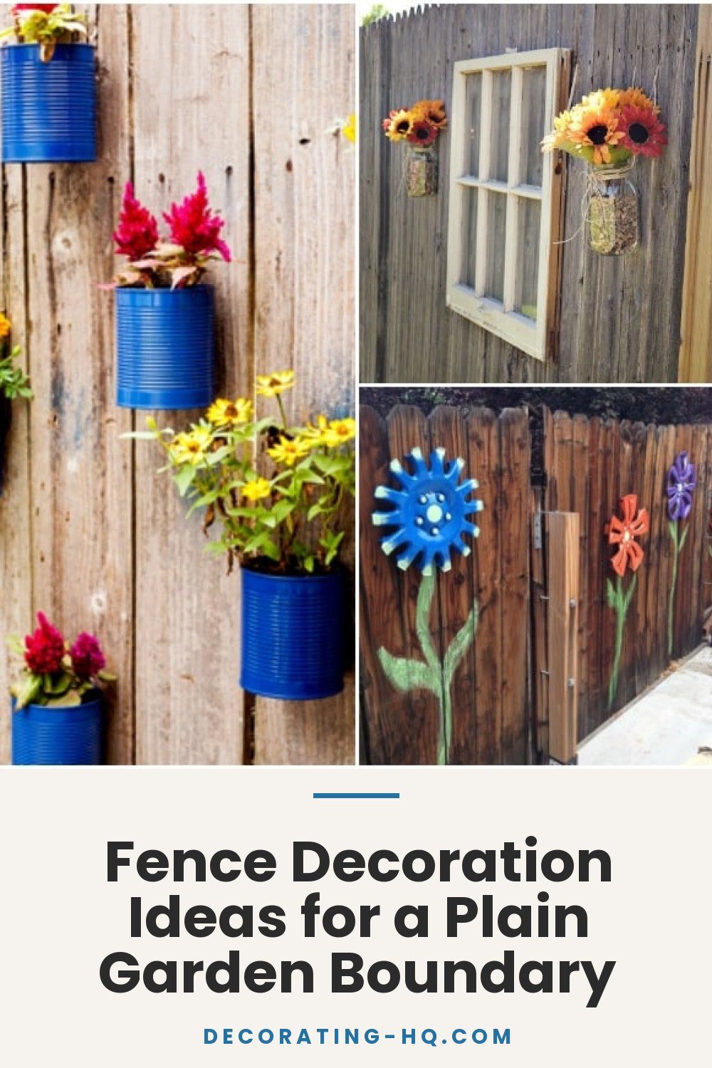 Fence Decoration Ideas for a Plain Garden Boundary