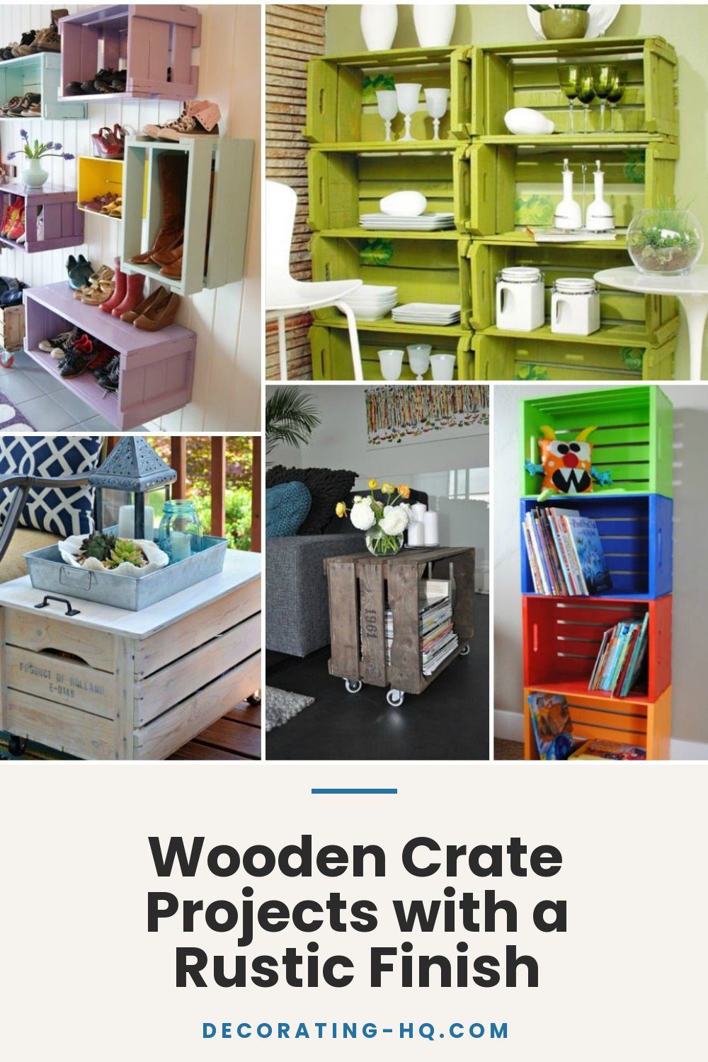Wooden Crate Projects with a Rustic Finish