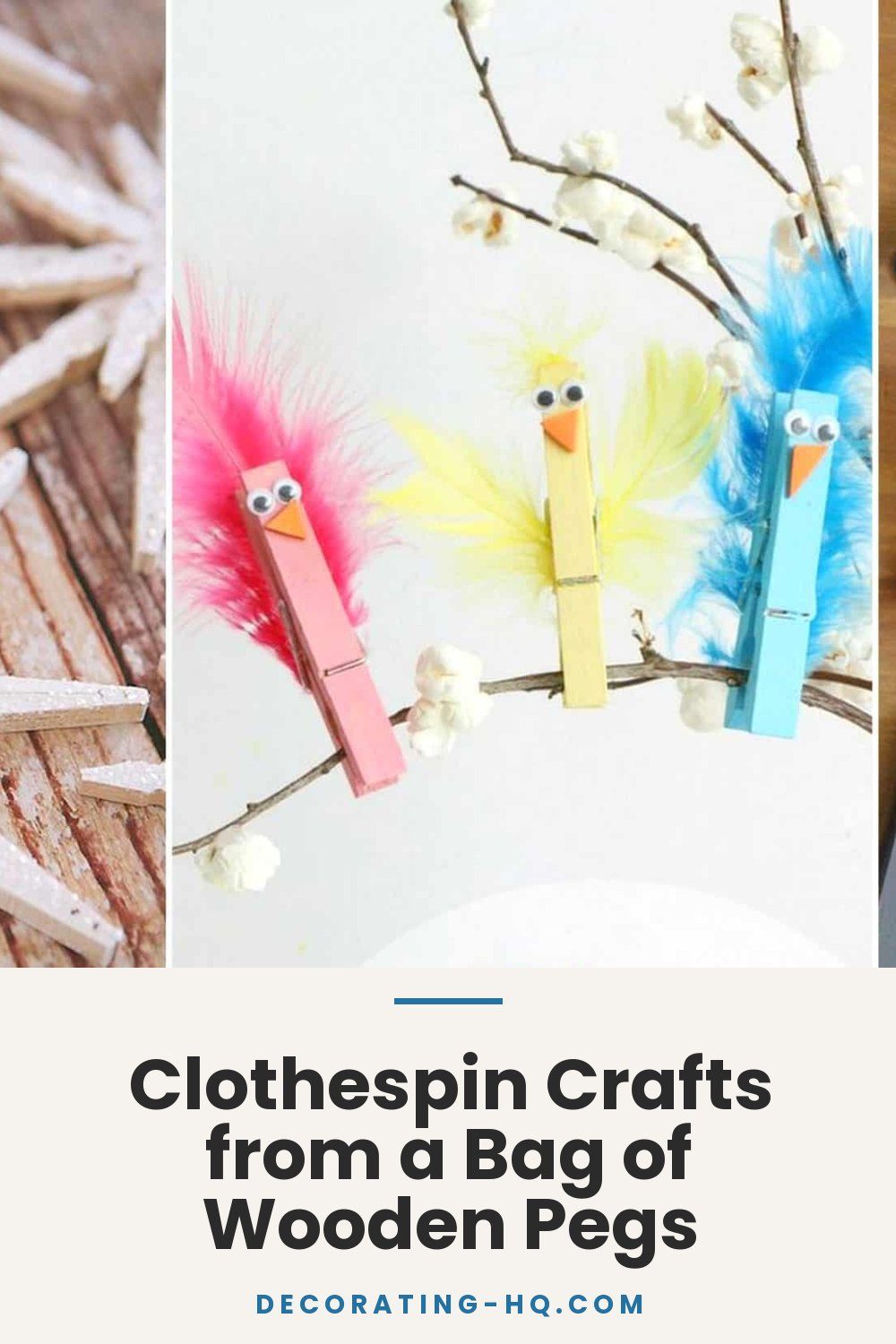 Clothespin Crafts from a Bag of Wooden Pegs