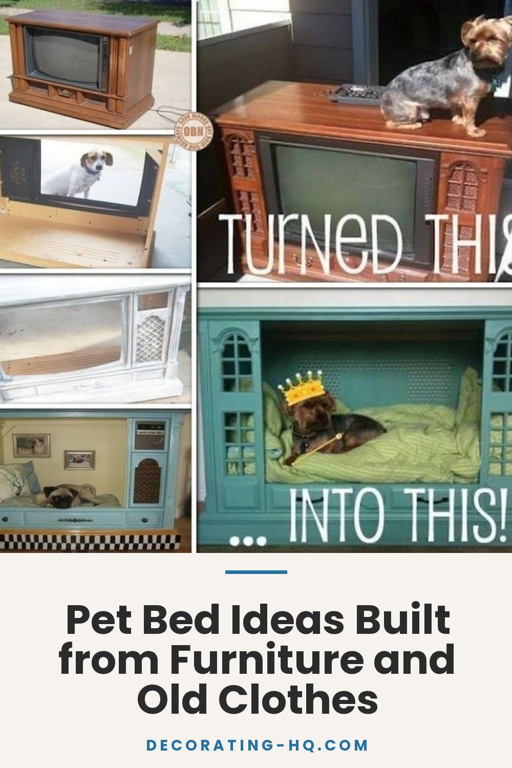 Pet Bed Ideas Built from Furniture and Old Clothes