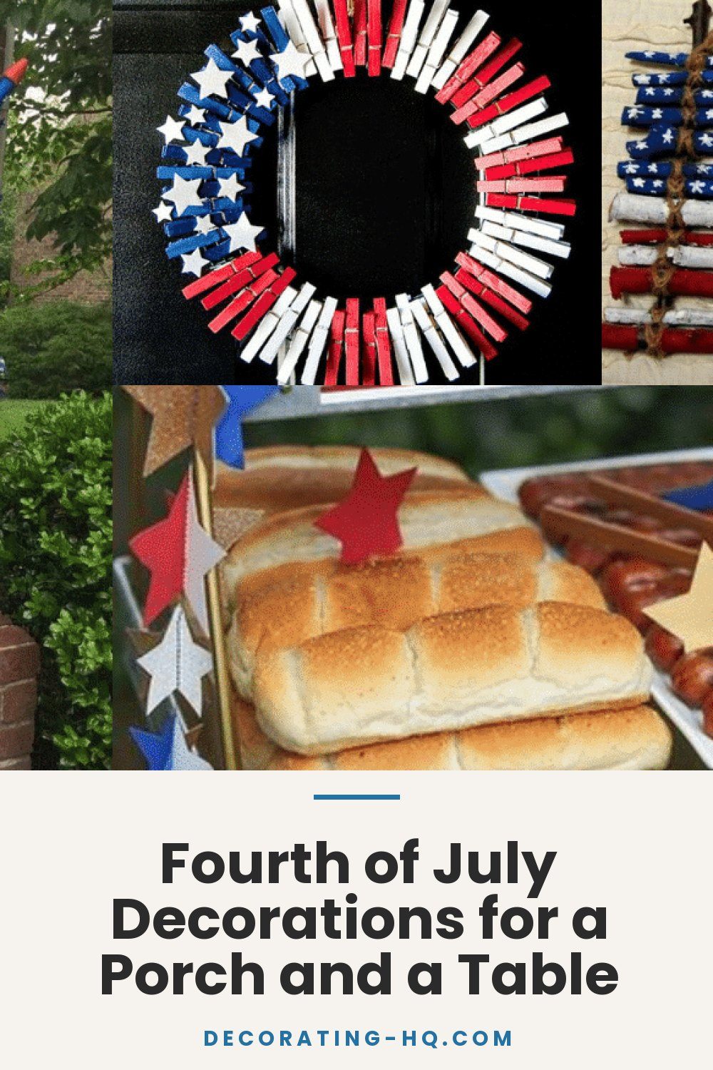 Fourth of July Decorations for a Porch and a Table