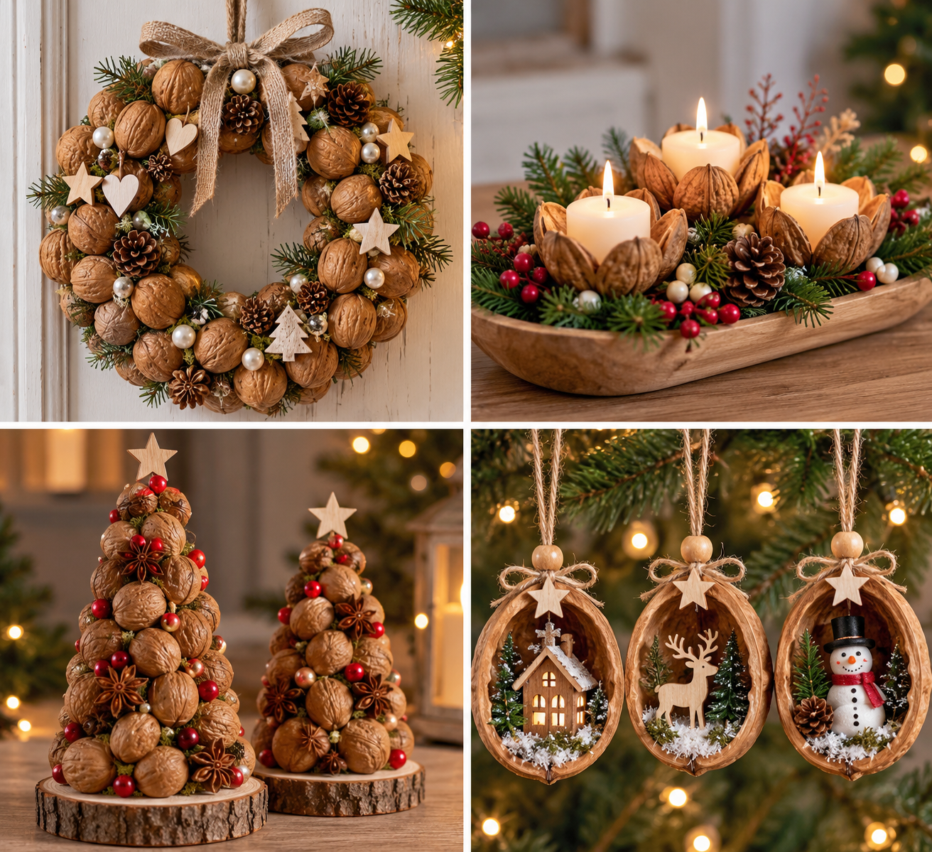 Creative Ideas for Christmas Decorations Using Walnut Shells Creative Ideas for Christmas Decorations Using Walnut Shells Christmas Decorations Using Walnut Shells 4