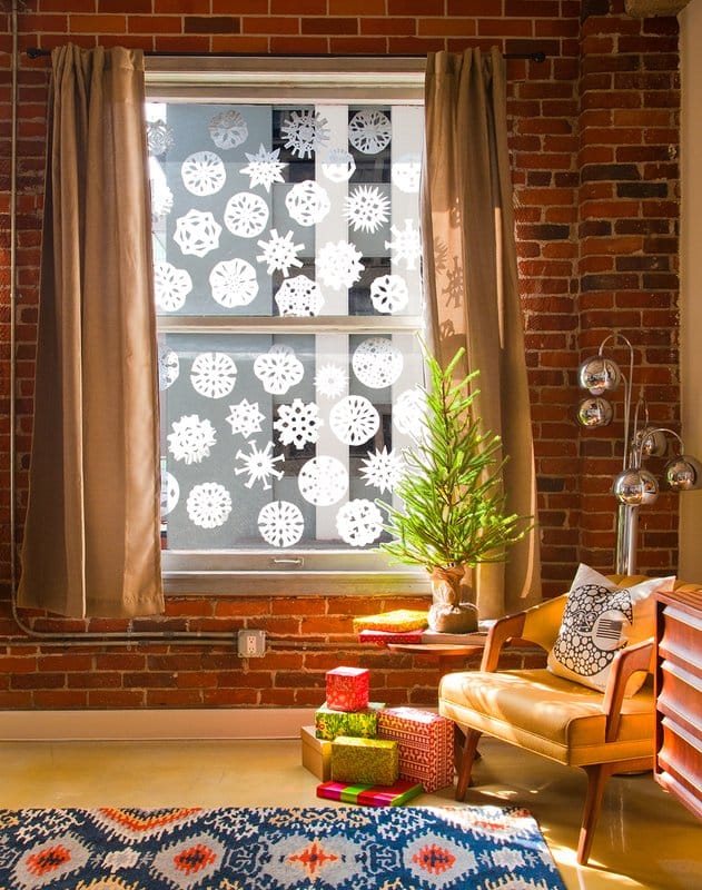 Coffee Filter Snowflakes