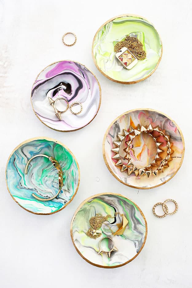 DIY Ring Dish from Marbled Clay