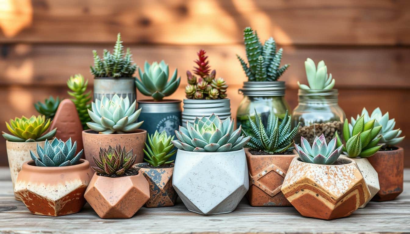 DIY succulent planters