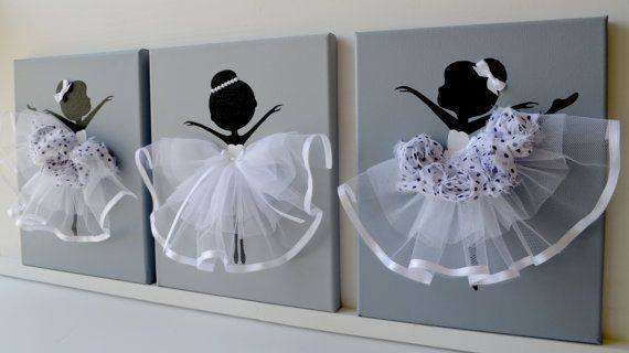 Dancing Tutu Ballerina Canvas Wall Art