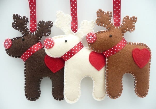 Handmade Felt Christmas Ornaments DIY Felt Christmas Ornament from Template