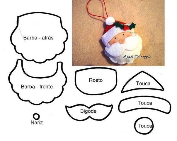 DIY Felt Christmas Ornament from Template