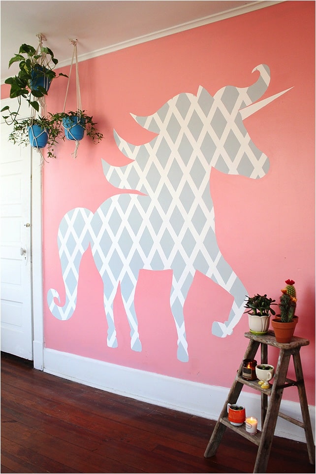 Geometric Unicorn Wall