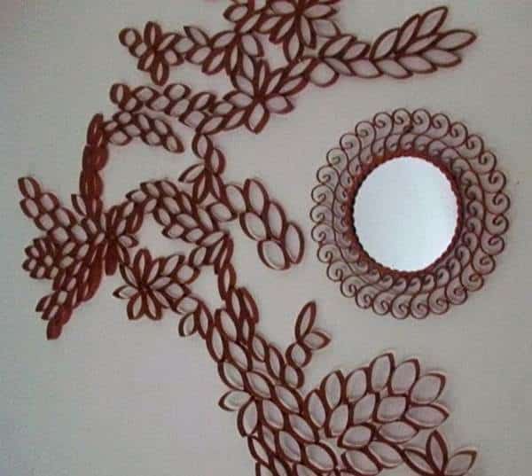 DIY Toilet Paper Roll Flower Wall Art