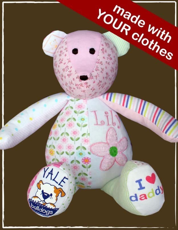 DIY Keepsake Bear from Old Baby Clothes