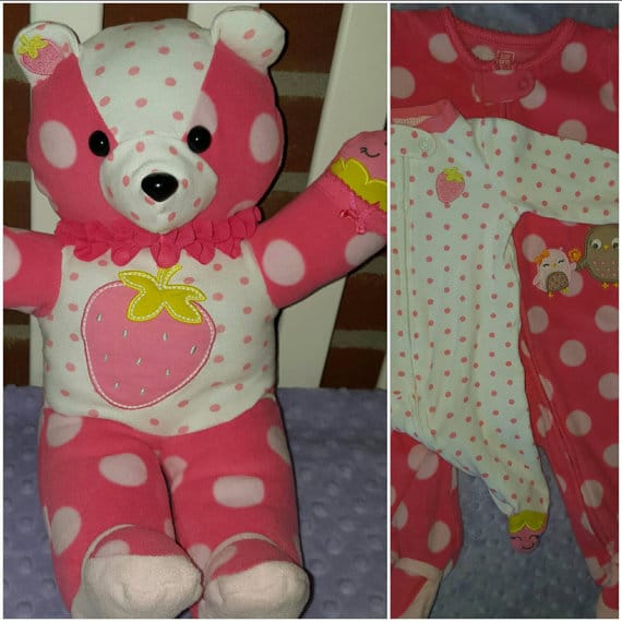 DIY Keepsake Bear from Old Baby Clothes