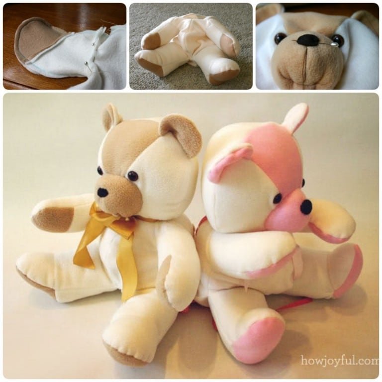 DIY Keepsake Bear from Old Baby Clothes