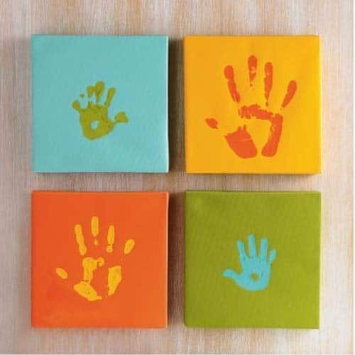 15+ Keepsakes Made with Family Handprint Ideas