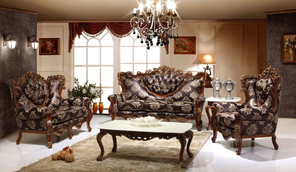 Luxury Living Room Design in Gothic Victorian Ideas