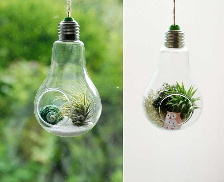 20+ Fantastic DIY Ways To Recycle Old Light Bulbs