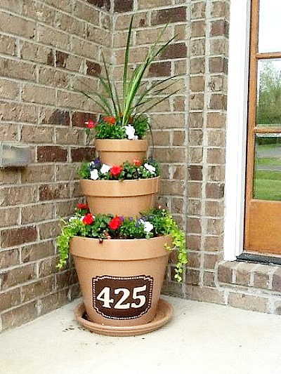 15+ Wonderfull DIY Stacked Flower Pots