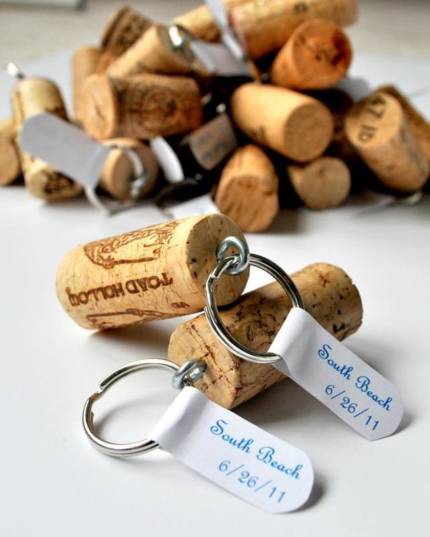 Wine Cork Keychains