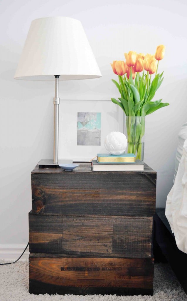 Wooden Crate Nightstand