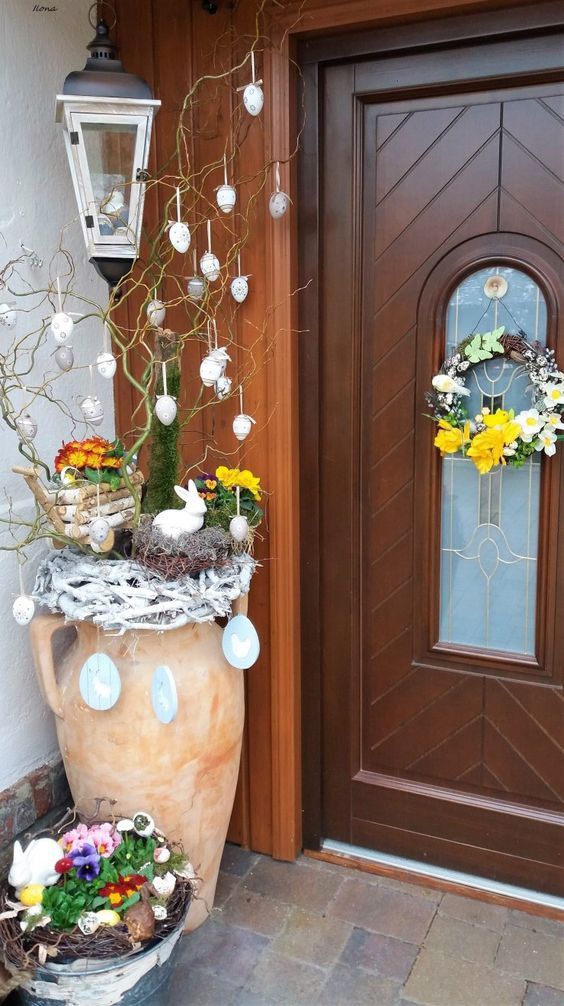 adorable easter porch decor 1