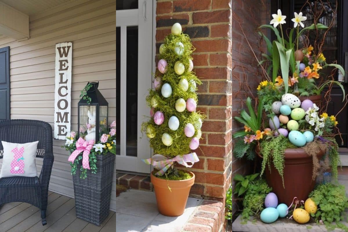 adorable easter porch decor 10