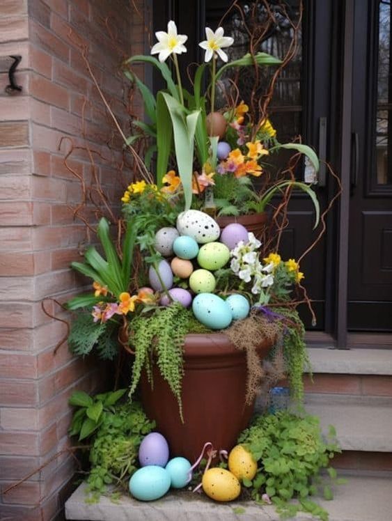 adorable easter porch decor 3