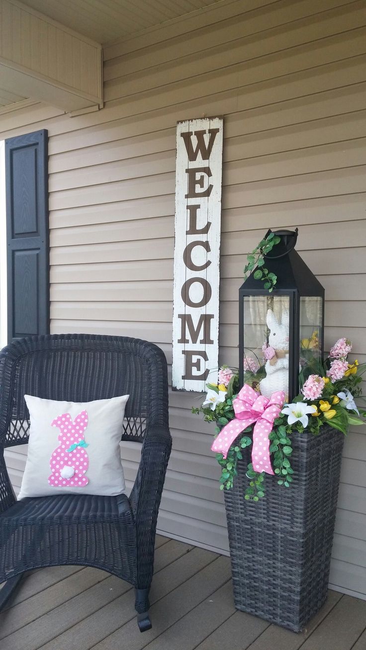 adorable easter porch decor 5