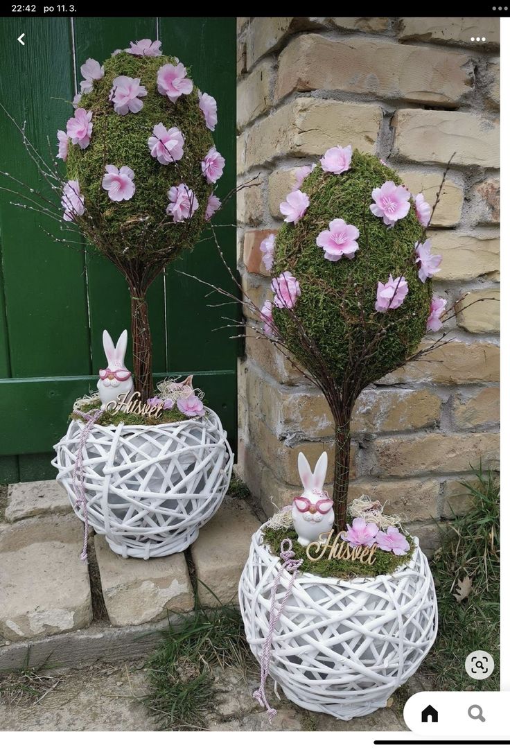 adorable easter porch decor 8